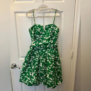 ! Milly of New York Sarah Green Belted Dress 8